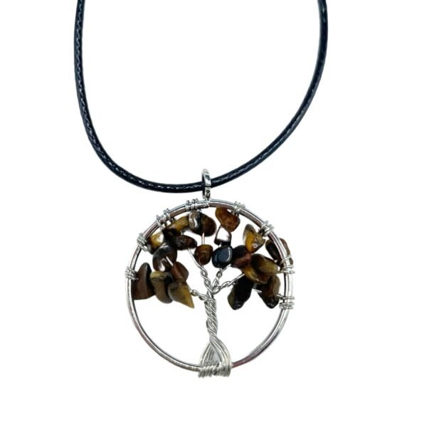 Halsband med Livets träd i tigeröga