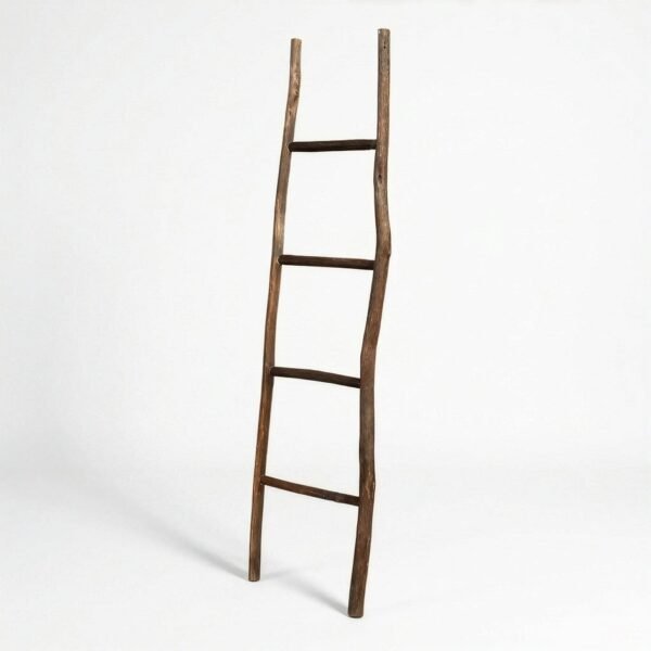 Brun dekorationsstege i trä 150 cm