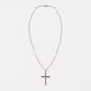 Silverpläterat halsband med iolitkors