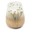 Dekorativt ljus i glas med torkade blommor