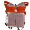Rolltop-ryggsäck i bomull och hampa – Sunset Orange