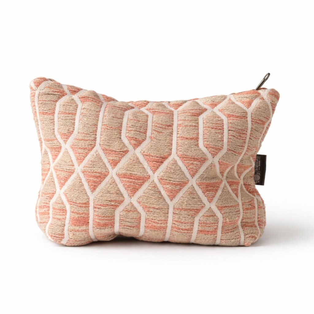 Handgjord necessär i bomull – Rose Lattice