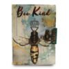 Anteckningsbok i läder med Bee Kind-motiv