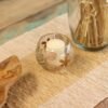 Ljushållare i glas med naturligt bladmotiv