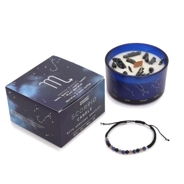bG9jYWw6Ly9tZWRpYS8xTS8yRS82MFIzMEMxRzZXVEsyRTFNL2FiZDE4YmRmLmpwZWc.jpg Doftljus för Skorpionen med kristallarmband och presentförpackning